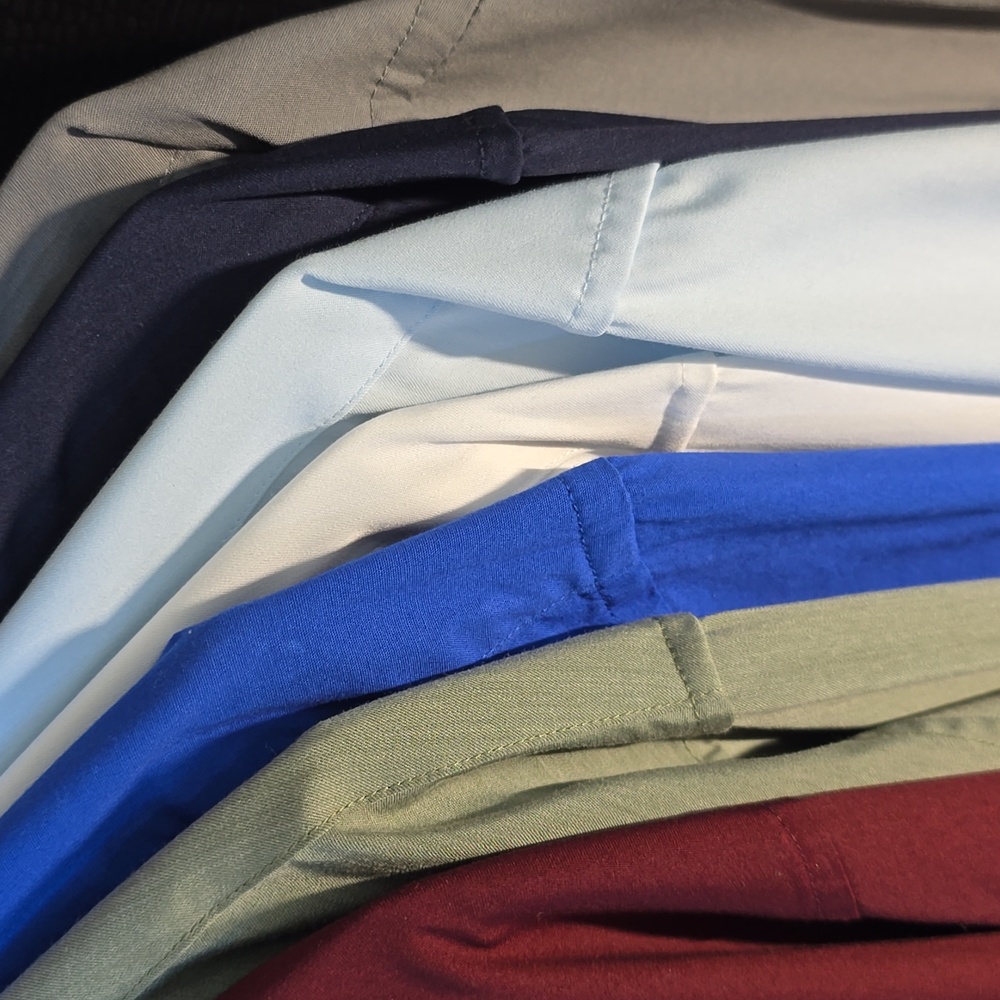 (7) Vando 2XL (XXL) Slim Fit Dress Shirts - Detailed Cuffs, Collor, and Trim